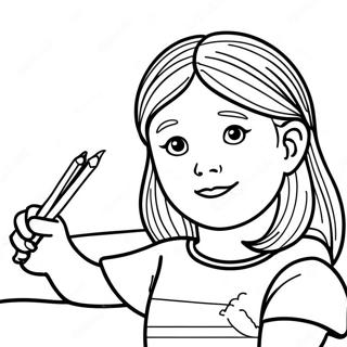 Girl Coloring Page 45003-35934