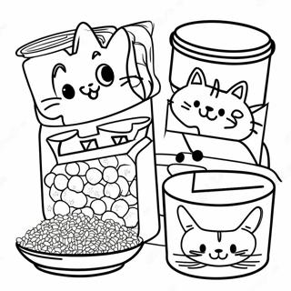 Colorful Cat Food Packaging Coloring Page 45024-35950