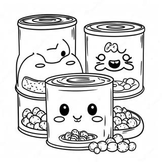 Colorful Cat Food Packaging Coloring Page 45024-35952