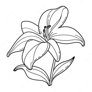 Colorful Easter Lily Coloring Page 45064-35982