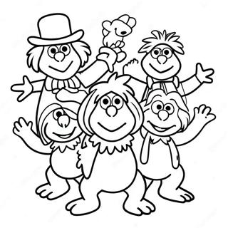 Fraggle Rock Characters Coloring Page 45083-35996