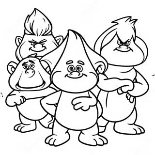 Trolls 3 Movie Characters Coloring Page 45113-36015