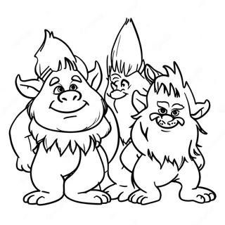 Trolls 3 Movie Characters Coloring Page 45113-36016