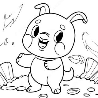 Pibby Glitch Adventure Scene Coloring Page 45134-36038