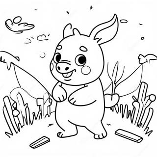 Pibby Glitch Adventure Scene Coloring Page 45134-36039