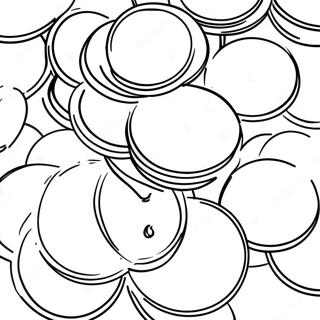 Shiny Gold Coins Pile Coloring Page 45144-36045