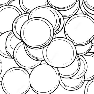 Shiny Gold Coins Pile Coloring Page 45144-36046