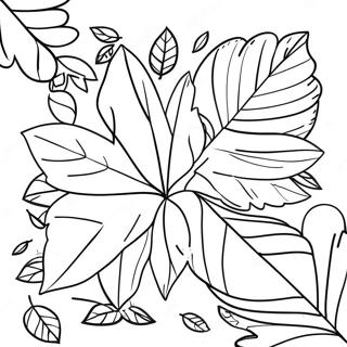 Colorful Autumn Leaves Coloring Page 45164-36062