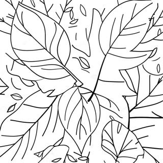 Colorful Autumn Leaves Coloring Page 45164-36064