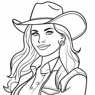 Cowgirl Barbie Coloring Page 45173-36067