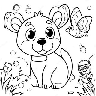 Fun Random Coloring Page With Animals 4517-3738