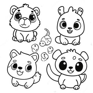 Fun Random Coloring Page With Animals 4517-3740