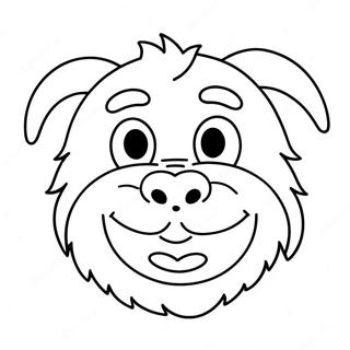 Funny Animal Face Coloring Page 45184-36076