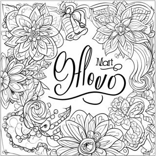 Elegant Calligraphy Bible Verse Coloring Page 45194-36088