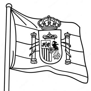 Vibrant Spain Flag Coloring Page 45204-36093