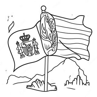 Vibrant Spain Flag Coloring Page 45204-36096