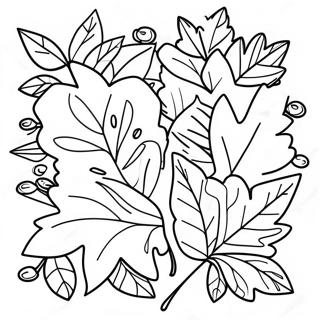 Kindergarten Fall Leaves Coloring Page 45213-36102