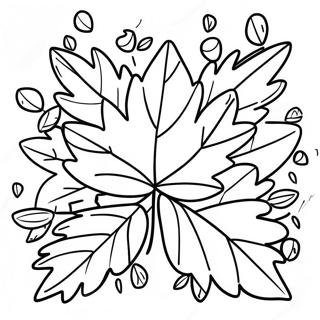 Kindergarten Fall Leaves Coloring Page 45213-36103