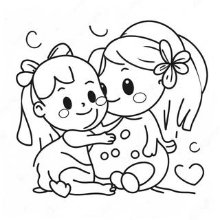 Sweet Moments With Mommy Coloring Page 45224-36107