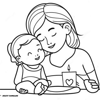 Sweet Moments With Mommy Coloring Page 45224-36108