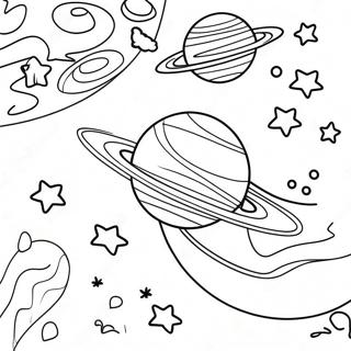 Twinkling Stars And Planets Coloring Page 45234-36115