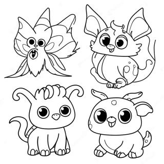 Whimsical Fantasy Creatures Coloring Page 45244-36125