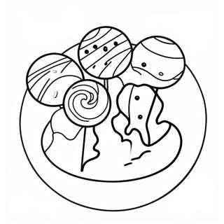 Cake Pop Coloring Pages