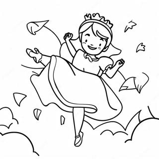 Wendy Darling Flying With Peter Pan Coloring Page 4527-3732