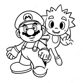 Mario And Sonic Coloring Pages