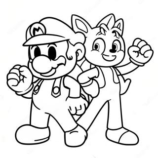 Mario And Sonic Coloring Page 45293-36168