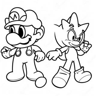 Mario And Sonic Coloring Pages