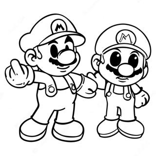 Colorful Mario And Sonic Adventure Coloring Page 45294-36162