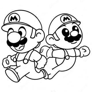 Colorful Mario And Sonic Adventure Coloring Page 45294-36164