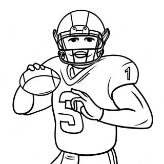 Tua Tagovailoa Throwing A Football Coloring Page 45304-36173