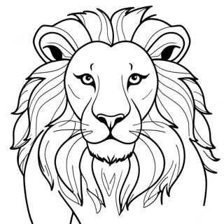 Majestic Endangered Lion Coloring Page 45314-36181