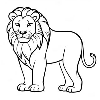 Majestic Endangered Lion Coloring Page 45314-36184