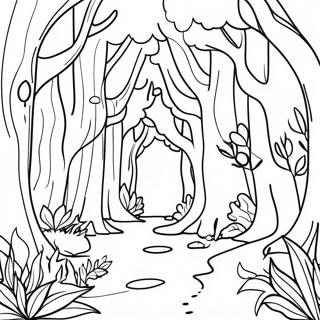 Enchanted Mystical Forest Coloring Page 45323-36187