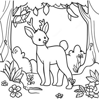 Enchanted Mystical Forest Coloring Page 45323-36188