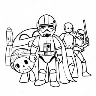 Star Wars Halloween Characters Coloring Page 45363-36215