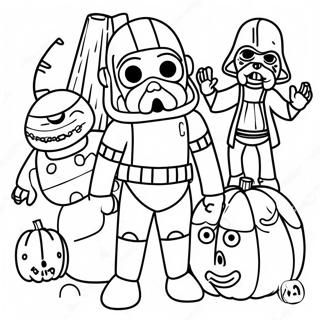 Star Wars Halloween Characters Coloring Page 45363-36216