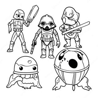 Spooky Star Wars Creatures Coloring Page 45364-36225