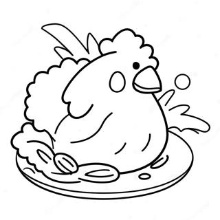 Fried Chicken Coloring Pages