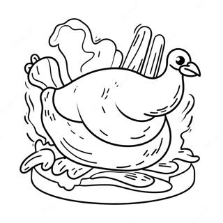 Fried Chicken Coloring Page 45403-36247