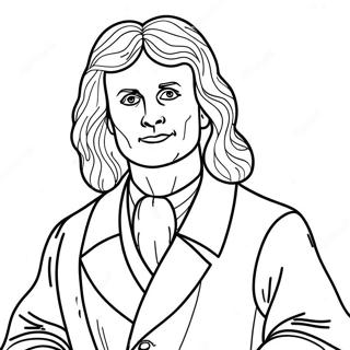 Isaac Newton Coloring Pages