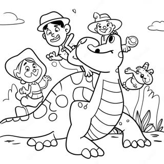 Lyle Lyle Crocodile Playing With Friends Coloring Page 45424-36265