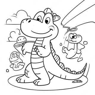 Lyle Lyle Crocodile Playing With Friends Coloring Page 45424-36267