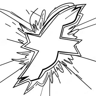 Bold Lightning Bolt Coloring Page 45444-36287