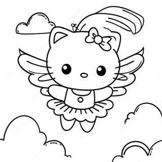 Hello Kitty Fairy Coloring Pages