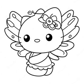 Cute Hello Kitty Fairy With Sparkling Wings Coloring Page 45484-36316