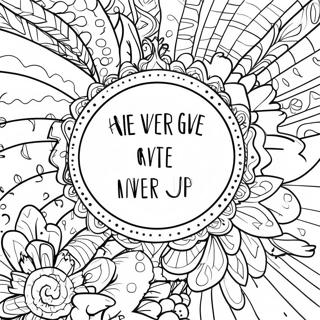 Never Give Up Coloring Pages